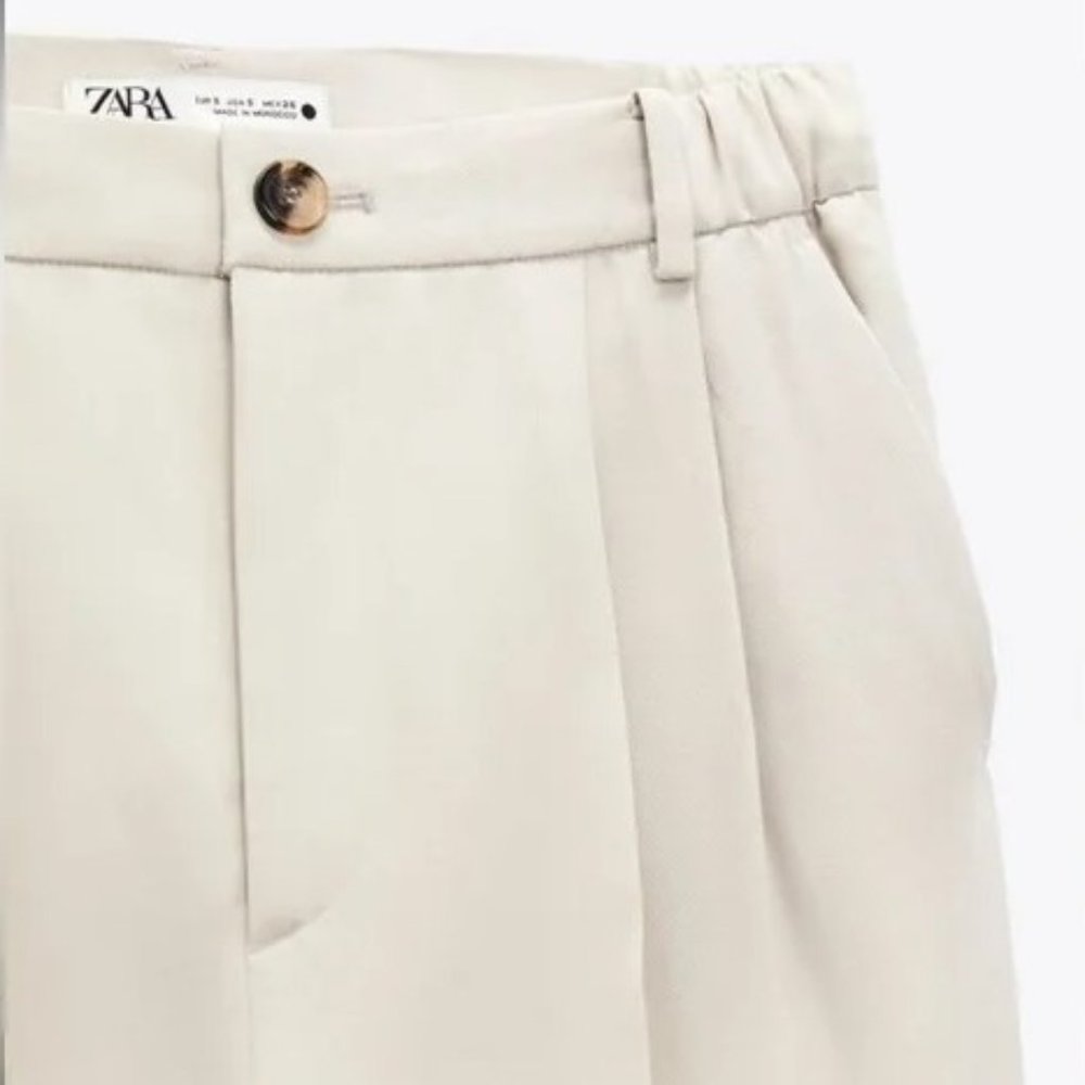 Zara Textured Ankle Pants M - Picture 5 of 13